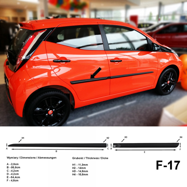 Side Molding Toyota Aygo (AB1)