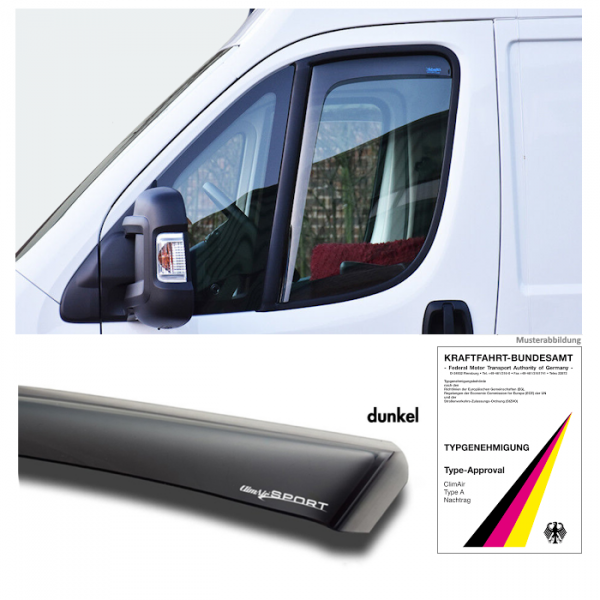 climair Windabweiser Citroen Jumper 250 290 schwarz