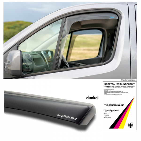 Wind deflector Nissan NV300 black