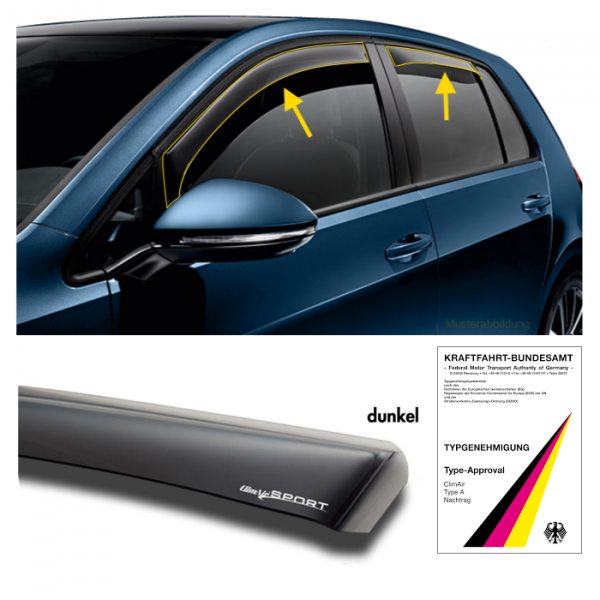 Wind deflector Renault Kadjar RFE black
