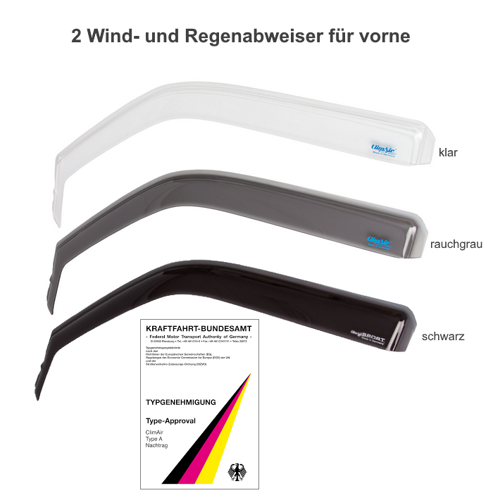 ClimAir Windabweiser Schiebedach für VW Golf III 1HXO Fließheck 5