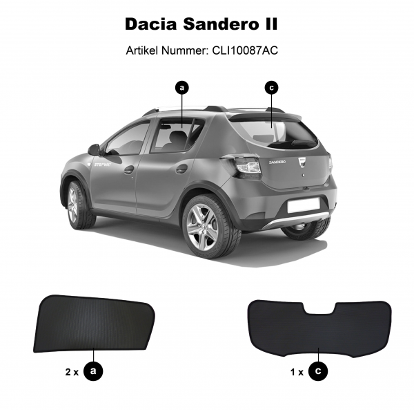 car shades Dacia Sandero 2 sonniboy