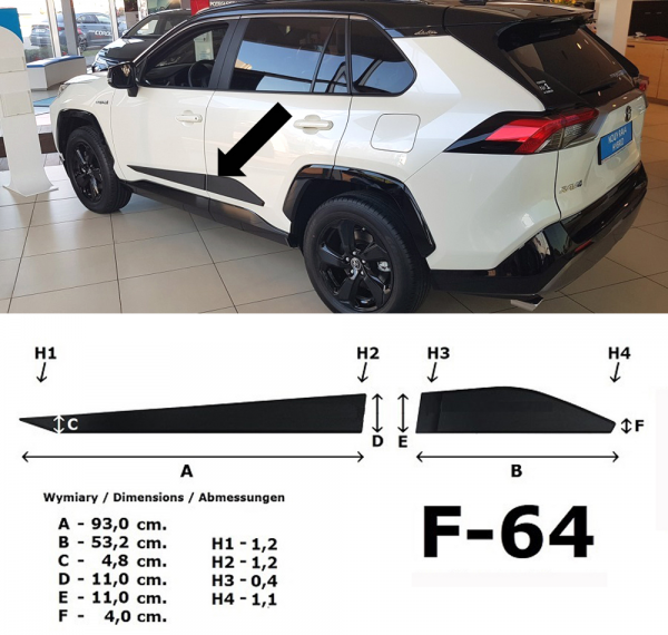 Side Molding Toyota RAV4 (XA5, EU, M) 01.2019-